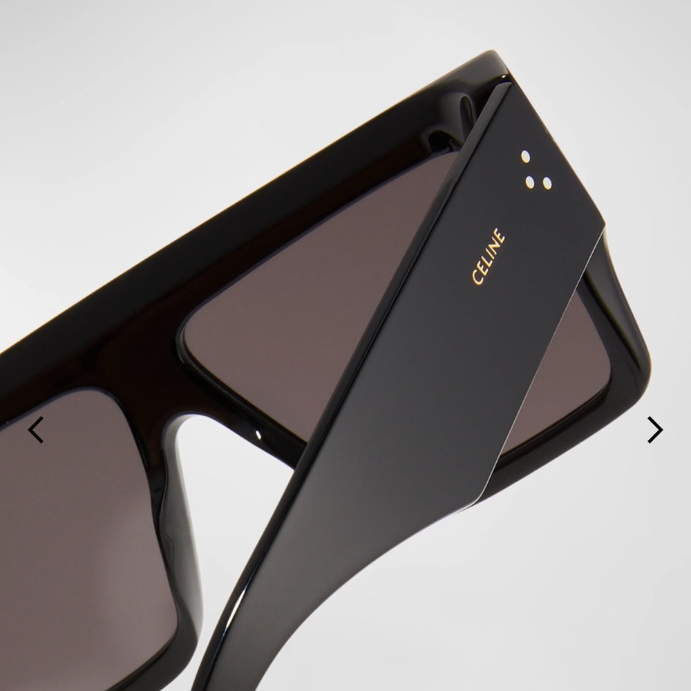 Celine Bold Black Rectangular Sunglasses - image 3